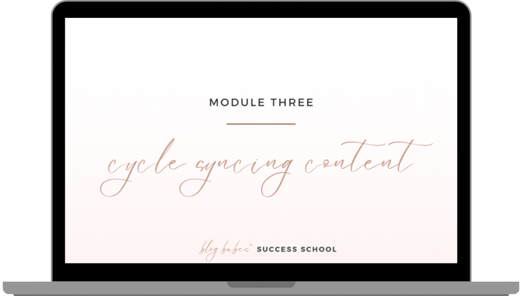 module three cycle syncing content